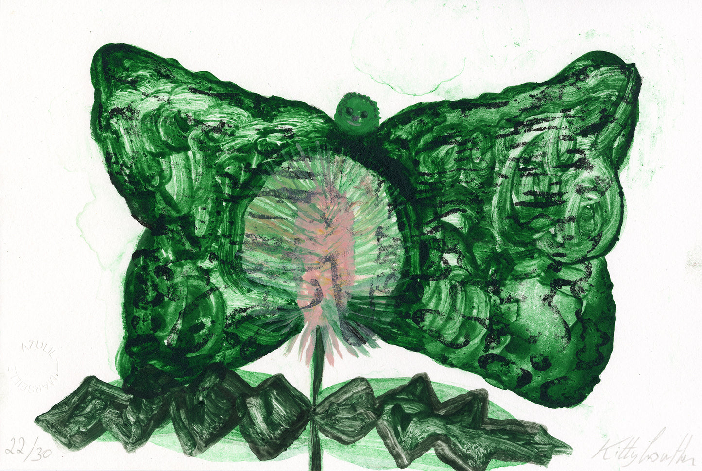 Lithographies rehaussées au monotype par Kitty Crowther