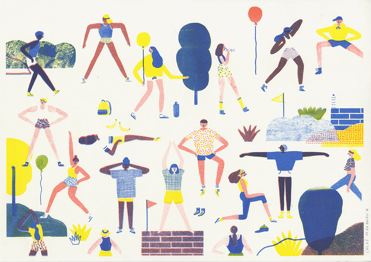 Risographie par Chloé Perarnau