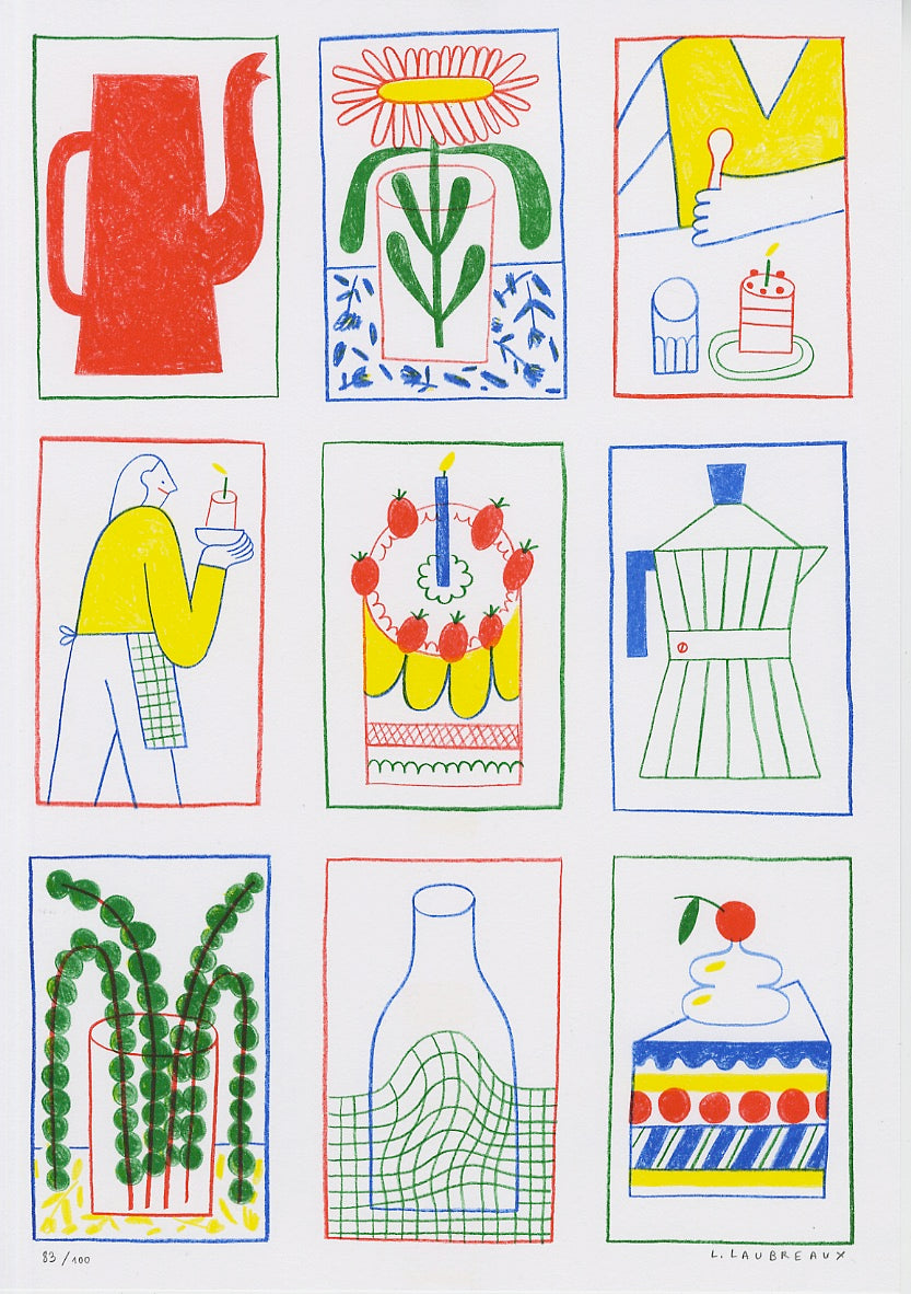 Risographies de Lisa Laubreaux