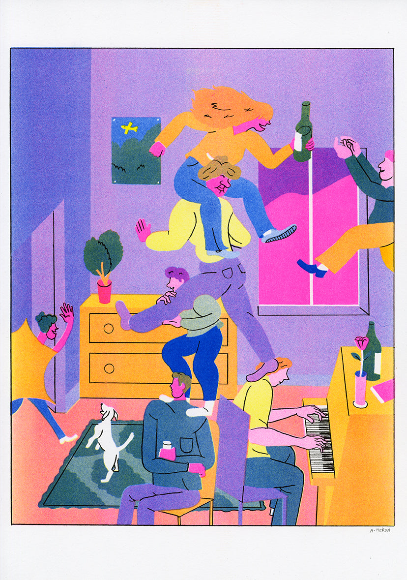 Risographie d'Adrien Herda