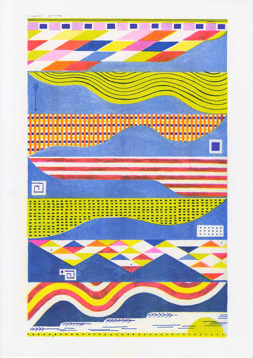 Risographies par Hannah Waldron